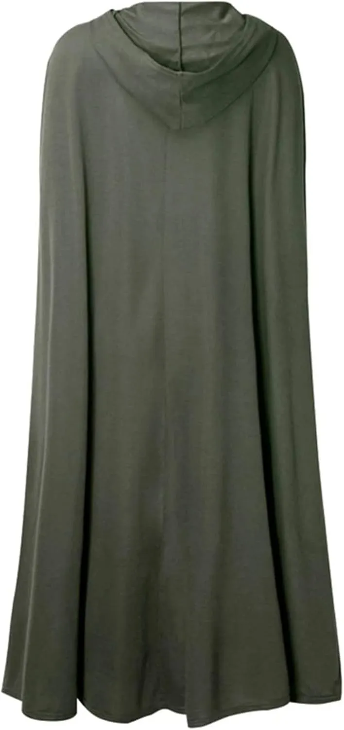 Women's Trench Coat Gothic Long Cloak Autumn And Winter Hoodies Robe Wool Blend Hooded Cape Poncho Maxi Cloak Coat