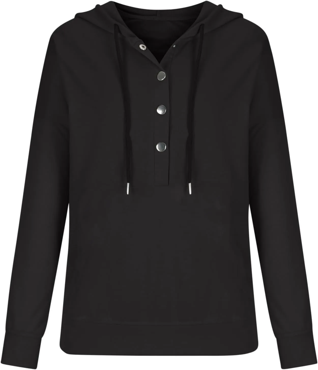 Women's Tunic Sweatshirts Hoodies V Neck 2024 Solid Fashion Casual Loose Soft Sweaters Long Sleeve Shirts
