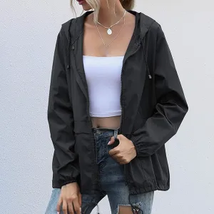 Women's Waterproof Rain Jacket Lightweight Hooded Raincoat for Hiking Travel Outdoor Windbreaker Travel Jacket (S-2XL)