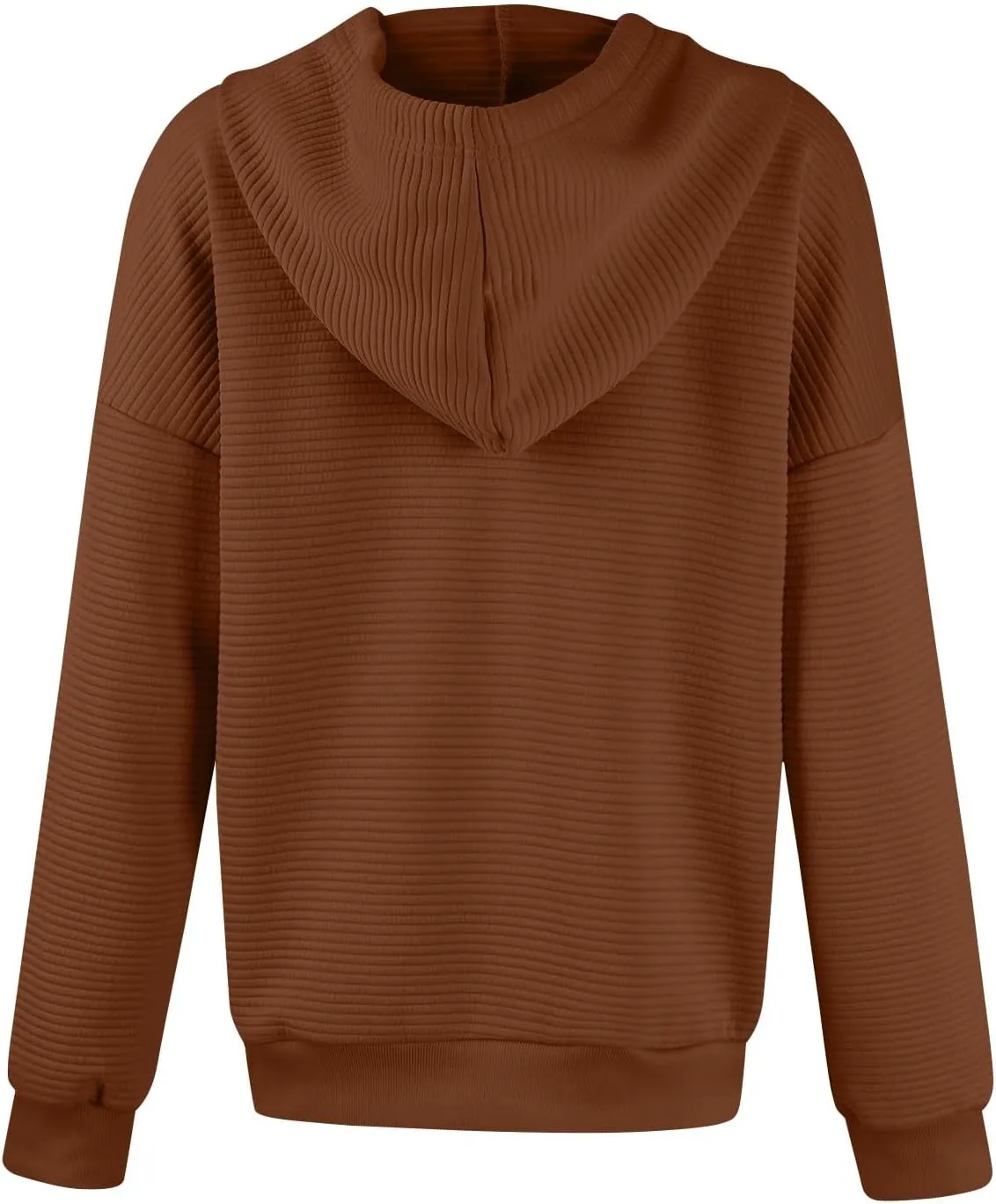 Womens Zip Up Hoodie Oversized Sweatshirt Waffle Knit Clothes Fall Fashion Long Sleeve Jacket With Pockets