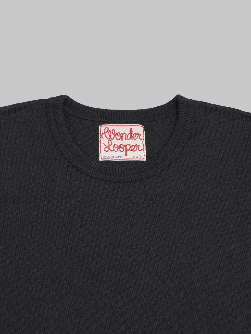 Wonder Looper Double Heavyweight Crewneck T-Shirt Black