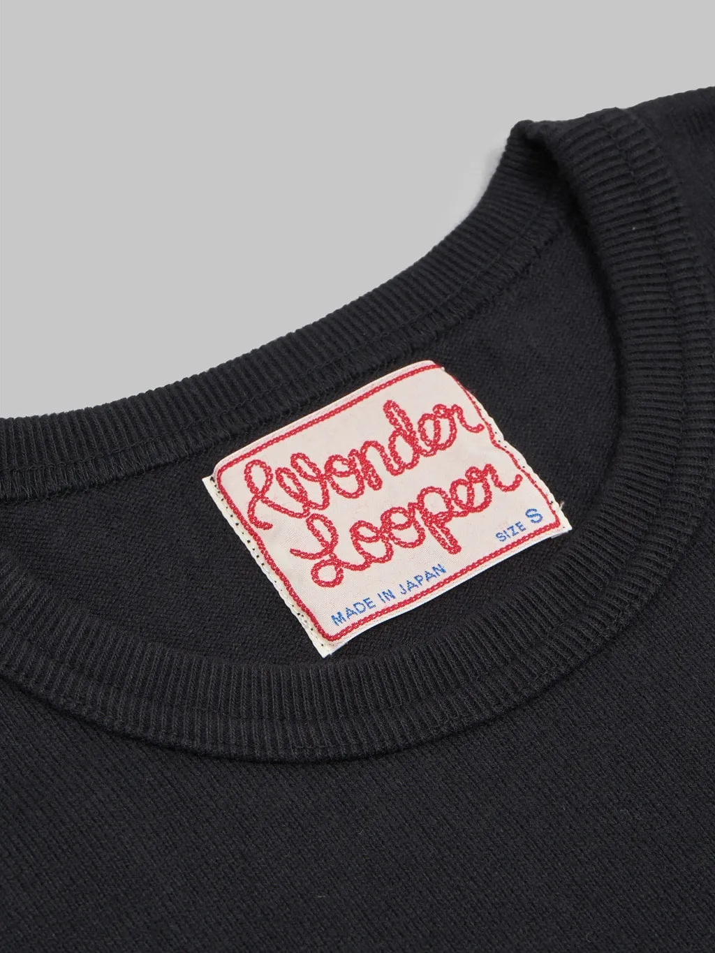 Wonder Looper Double Heavyweight Crewneck T-Shirt Black