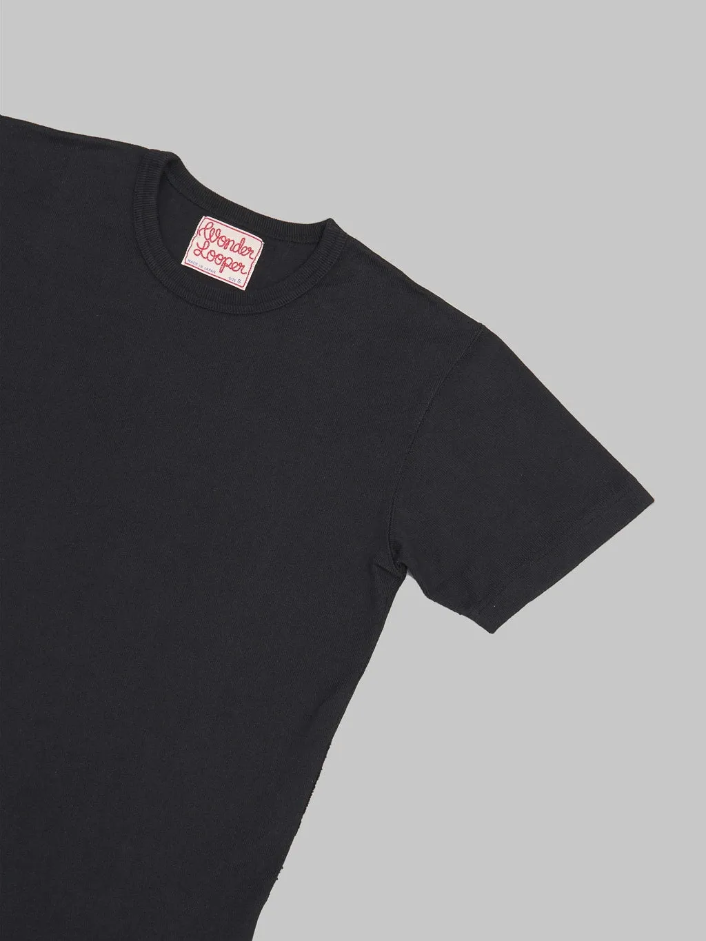 Wonder Looper Double Heavyweight Crewneck T-Shirt Black