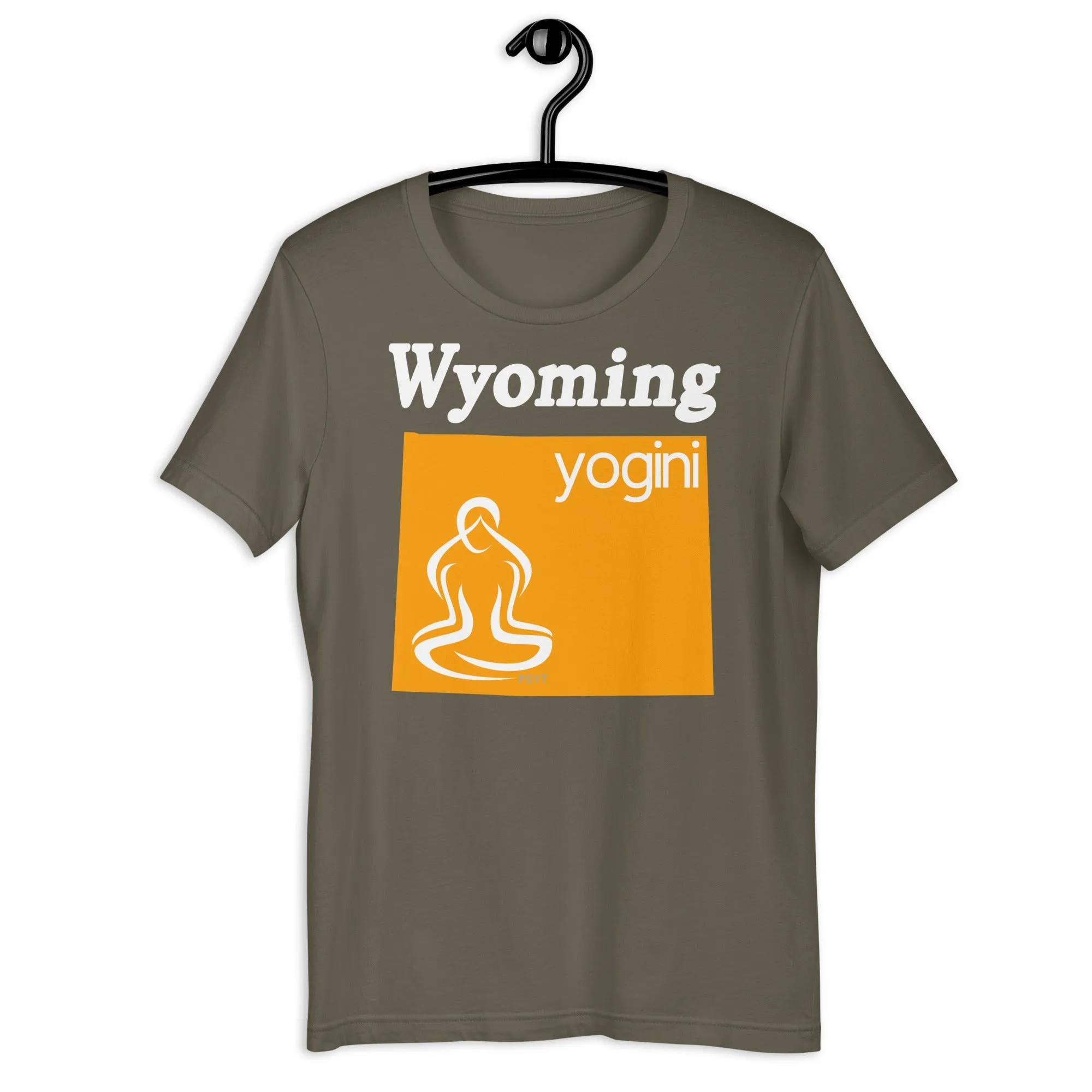 Wyoming Map Yogini Dark Shirt