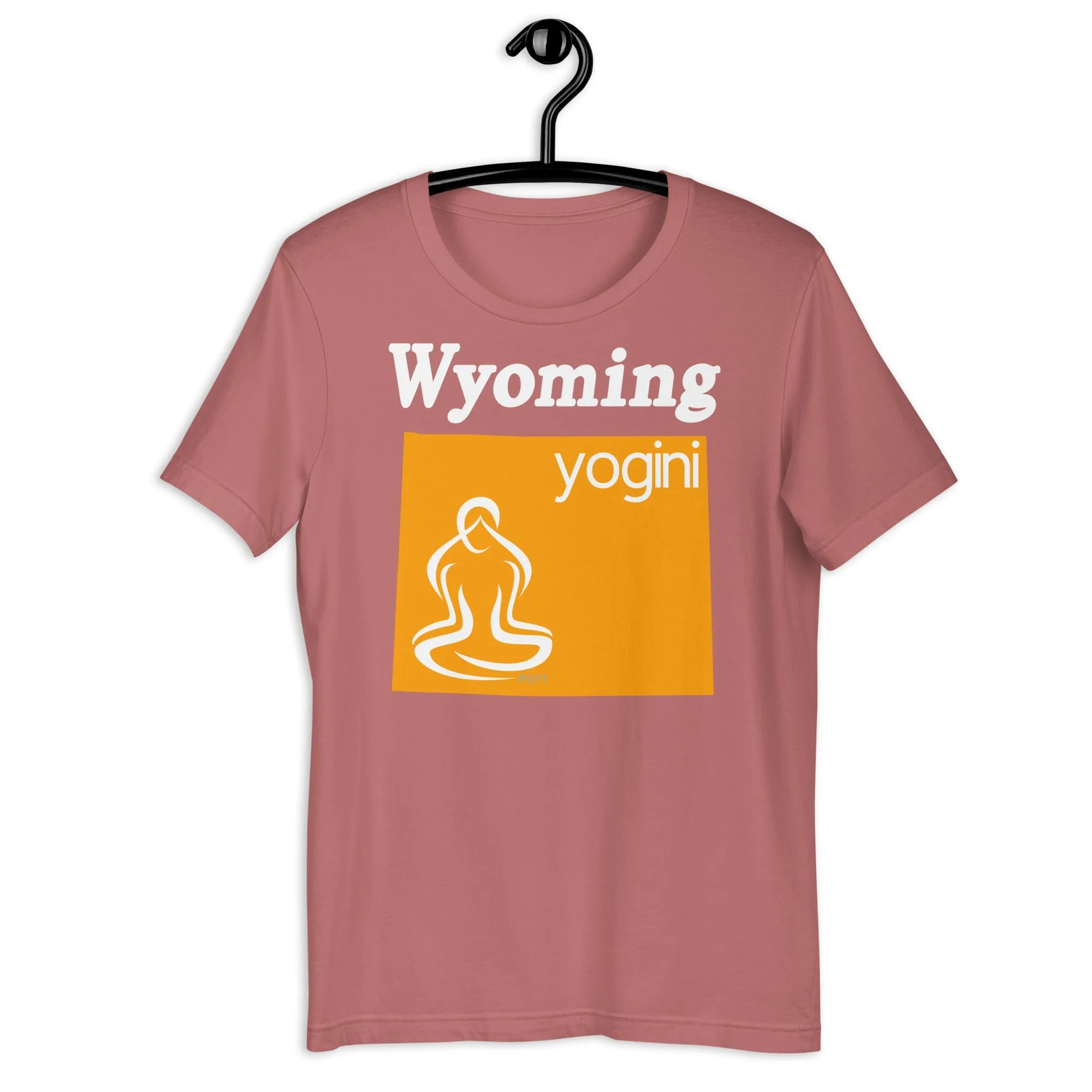 Wyoming Map Yogini Dark Shirt