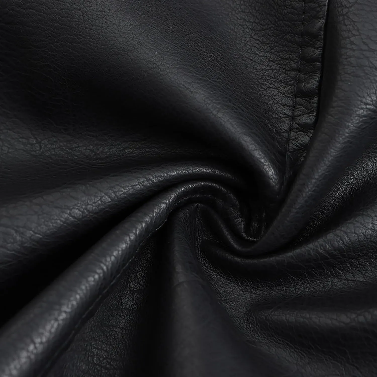 XUNRYAN Women Faux-Leather Jackets Long Trench Coat Elegant Notch Lapel Peacoat Motorcycle PU Moto Biker Slim Fit Coat