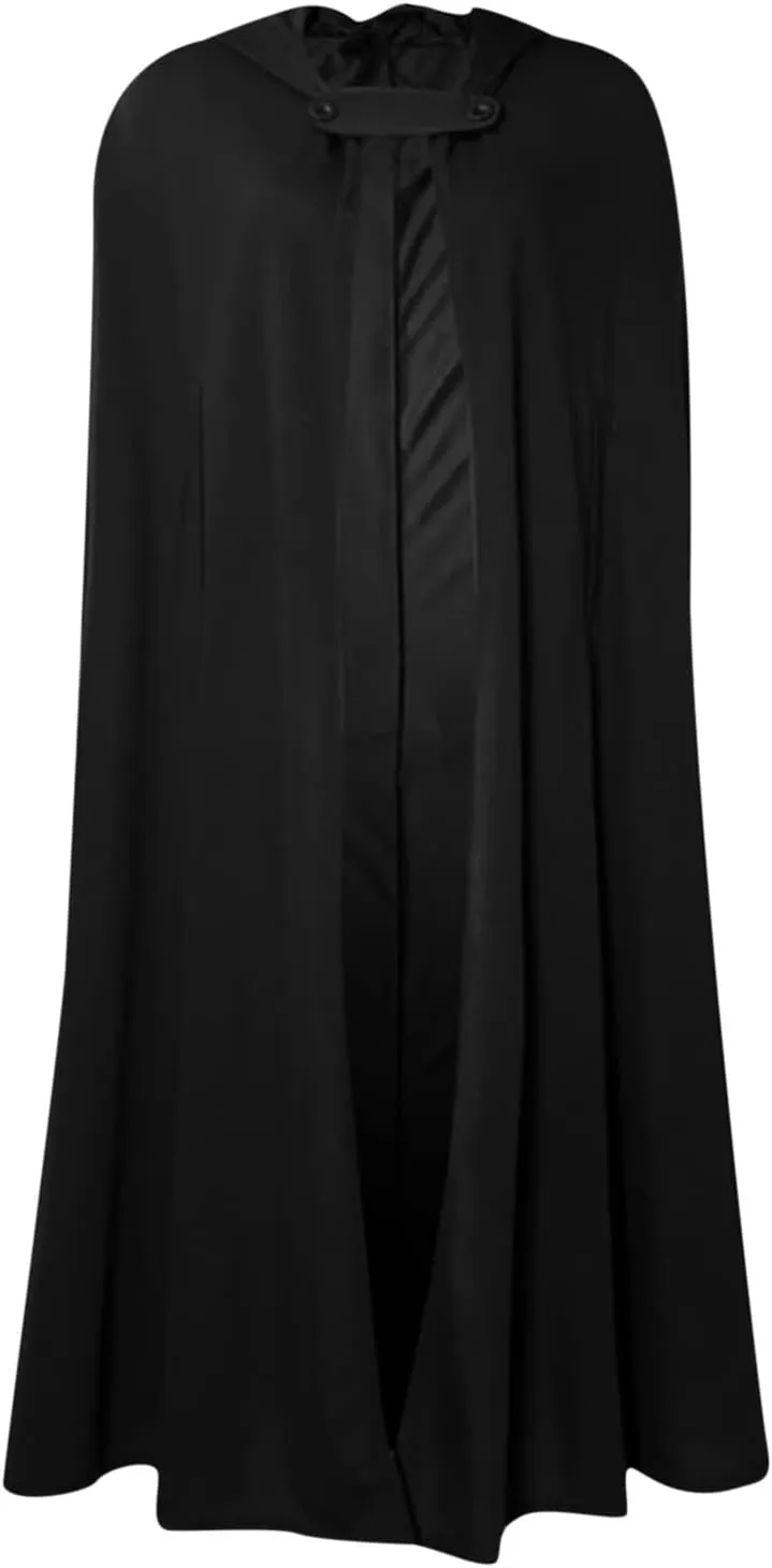 XUNRYAN Women's Wool Blend Capes Hooded Cloak Outwear Poncho Open Front Cardigan Autumn Winter Maxi Long Trench Coat