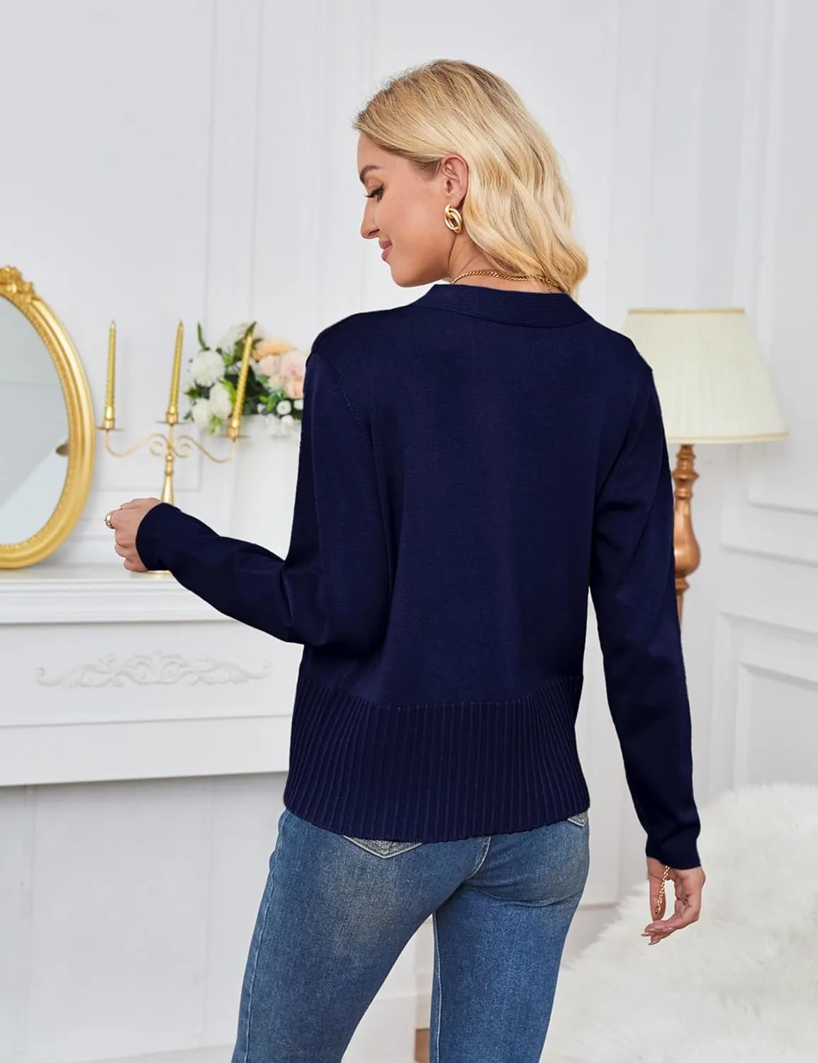 Yekaty Lightweight Cardigans for Women Summer Cropped Open Front Spring Cardigans Long Sleeve Jackets, S-2XL