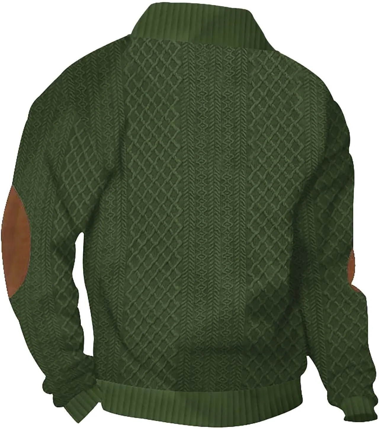 Ymosrh Men's Sweatshirt European Size Outdoor Casual Standing Collar Long-Sleeved Sweater Crewneck Sweatshirts, S-5XL