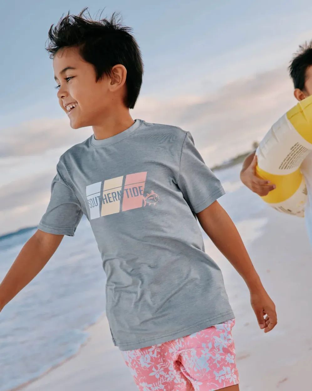 Youth ST Tri Block Perf SS T-Shirt Platinum Grey