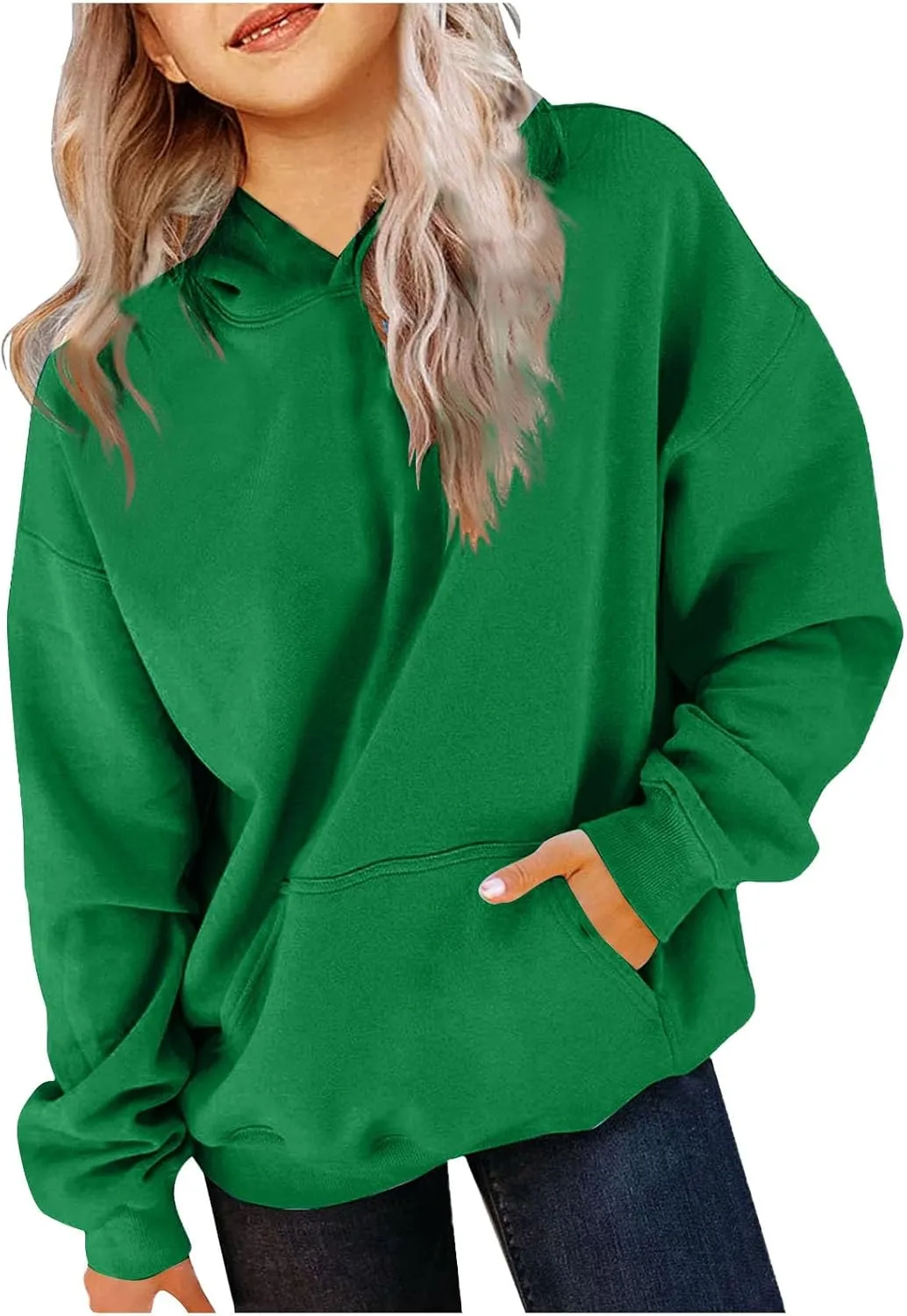 ZDRZK Hoodies for Girls Oversized Casual Fleece Cute Sweatshirts Long Sleeve Pullover Teen Girls Y2K Fall Clothes