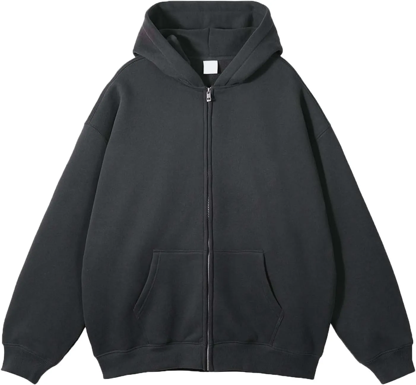 Zip Up Hoodies for Men Heavyweight Long Sleeve Pullover Solid Color with Pockets Hooded Fall and Winter Tops 2024